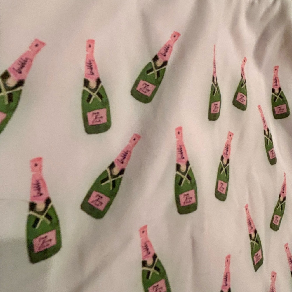 Playful Champagne Bottle Print Athletic Tennis Skirt - Picture 3 of 5